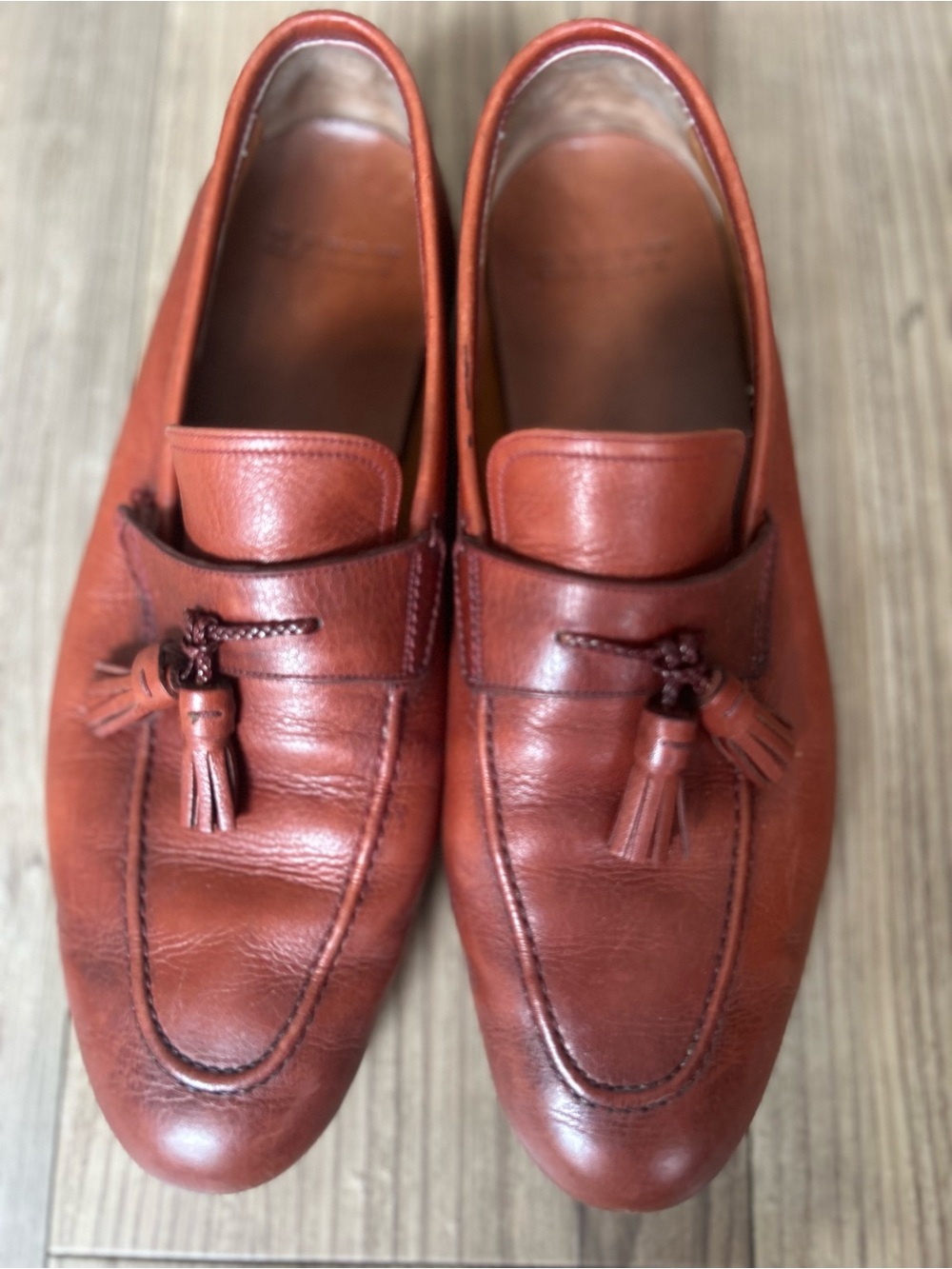 Bally Vintage Men's Leather Tassel Loafers - Brown. Made in Switzerland. Size 9